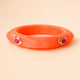 Pulsera Saira Mármol Summer Petite color naranja coral — Émolo