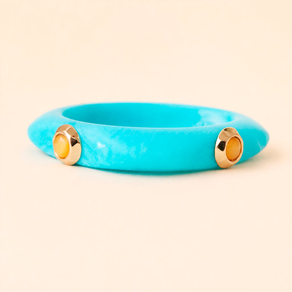 Pulsera Saira Mármol Summer Petite color turquesa — Émolo
