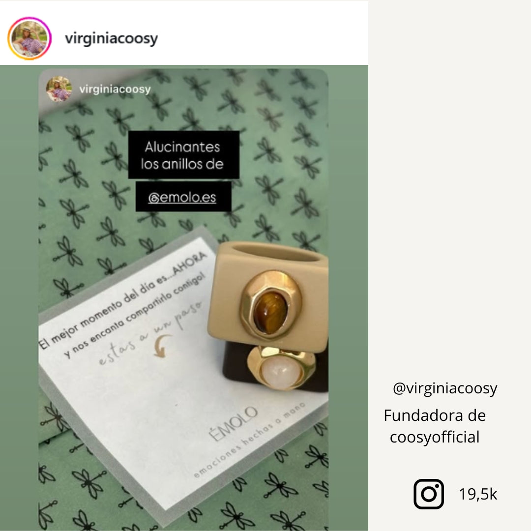 Anillo color arena con ojo de tigre-anillo-Émolo