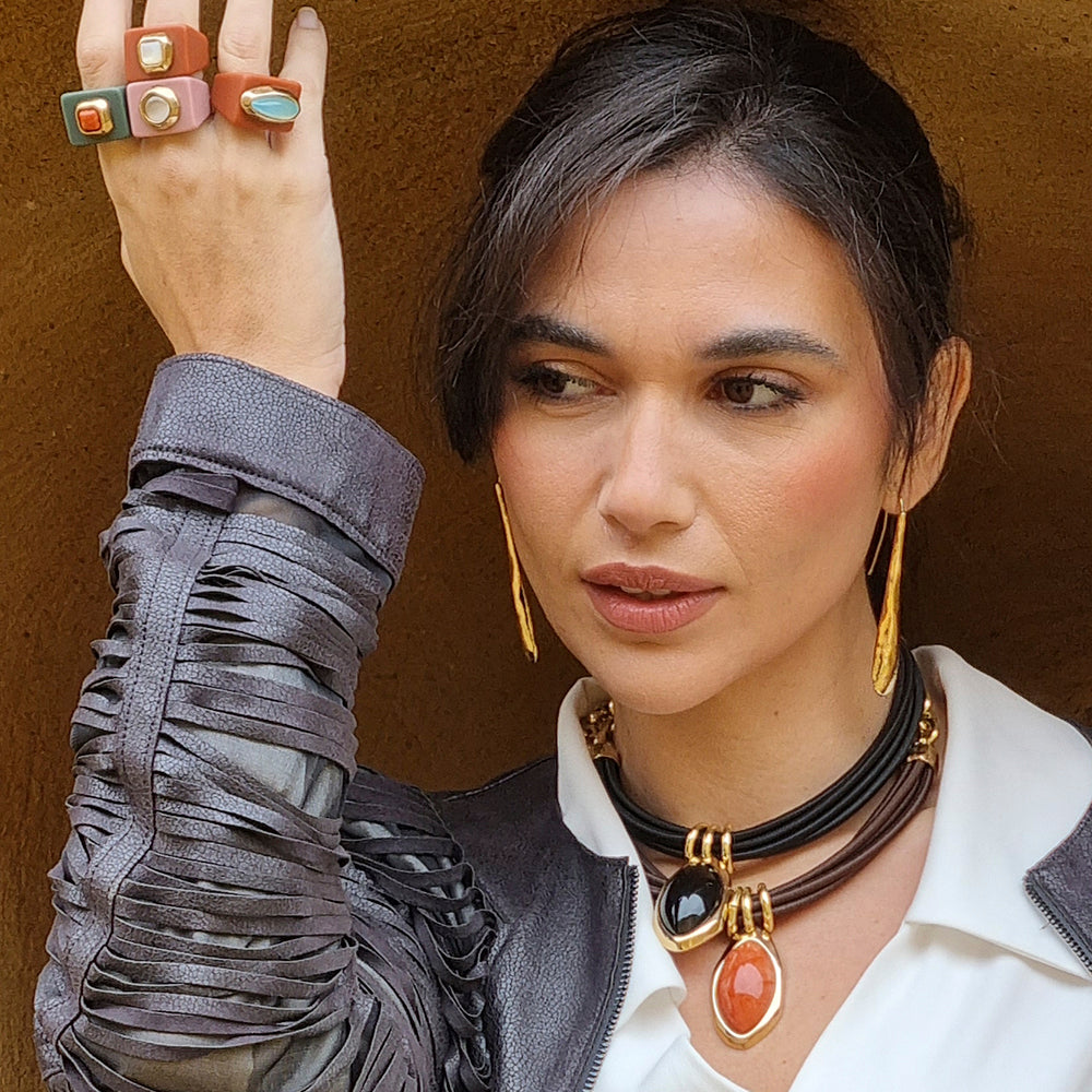 Anillo color rosa viejo con ojo de gato-anillo-Émolo