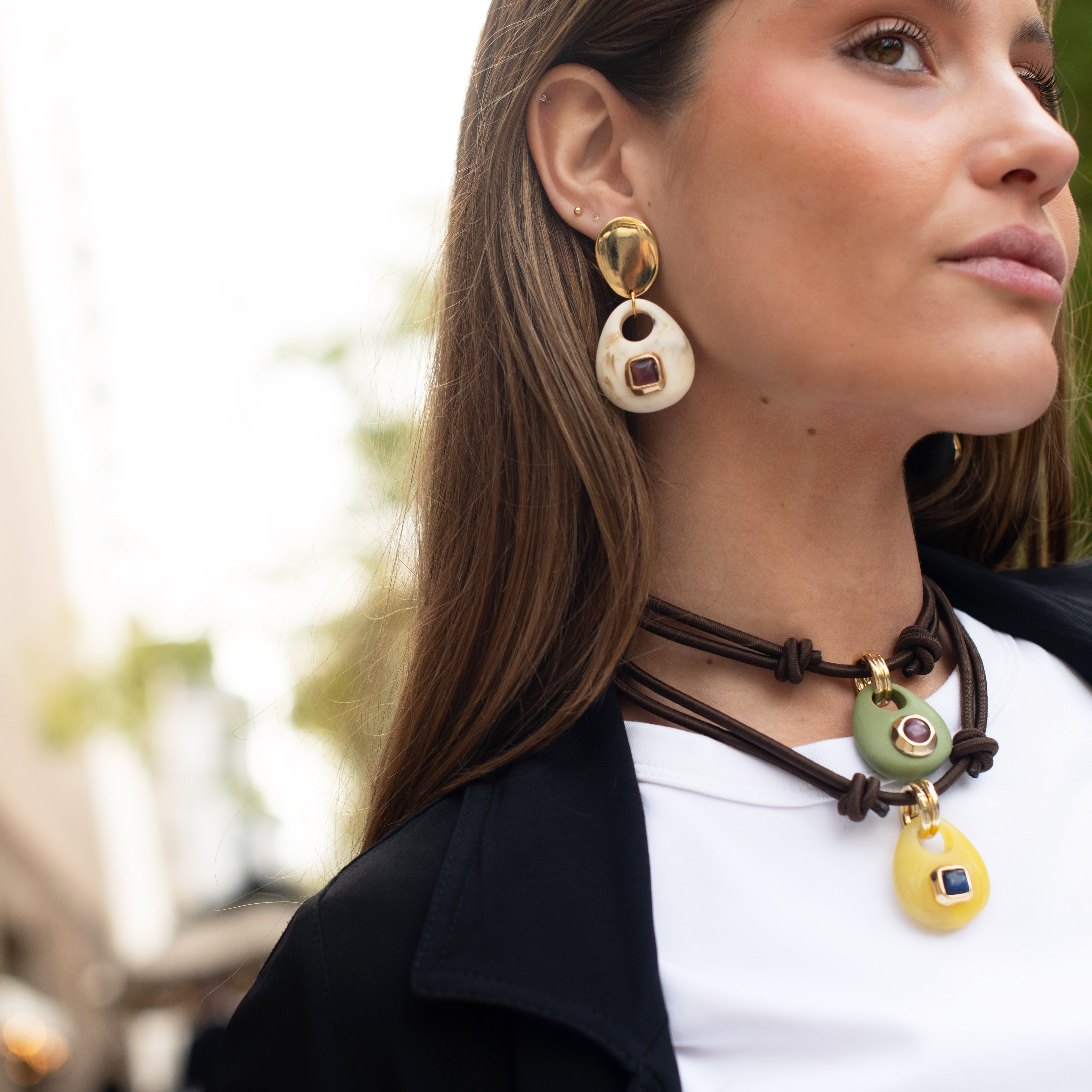 Anillo mujer Verde con selenita lila SAIRA-anillo-Émolo