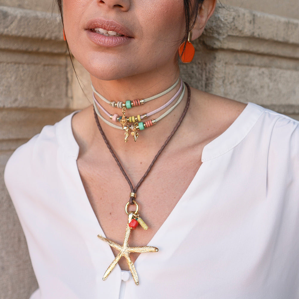 Collar largo mujer ajustable SERENIDAD ESTRELLA Monsul-collar largo-Émolo