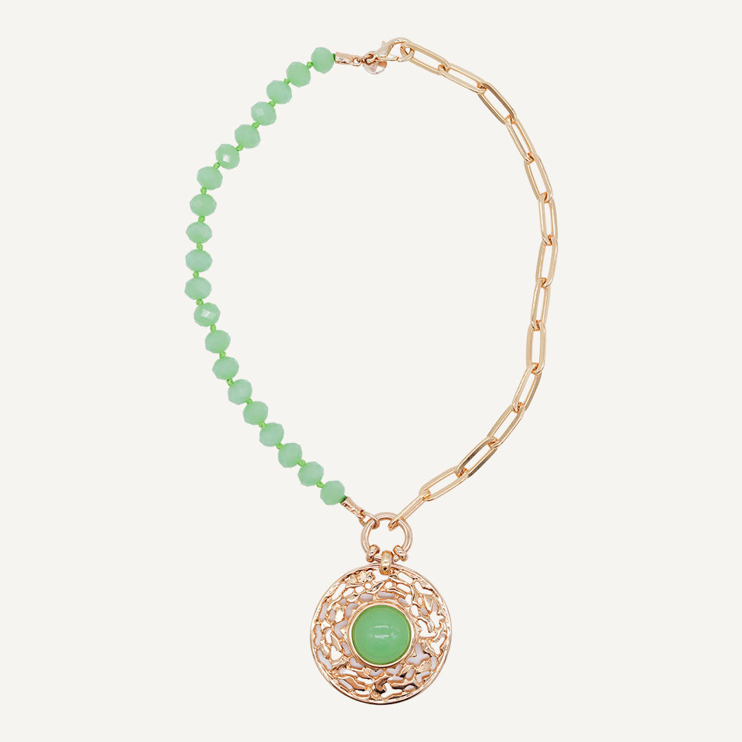 EMOLO GREEN CRYSTAL NECKLACE