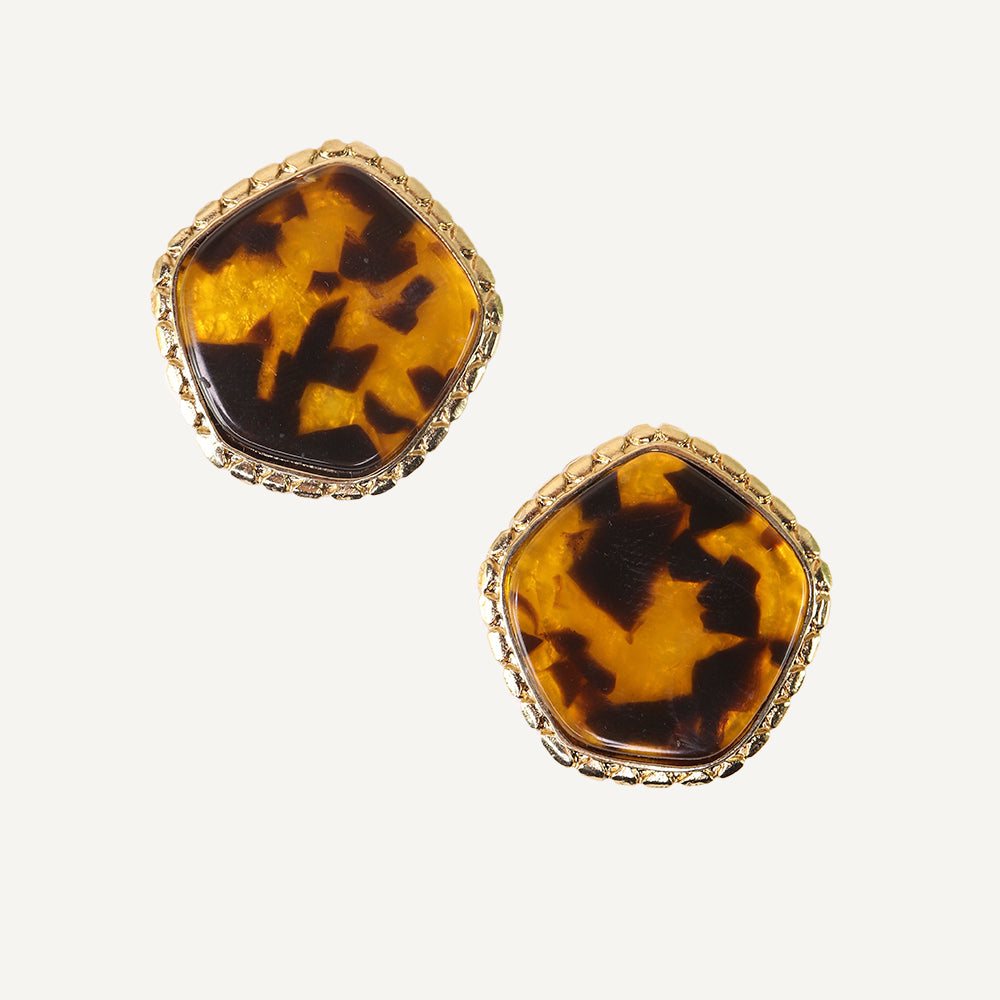 ÉMOLO PENTAS TORTOISESHELL COLORED EARRINGS