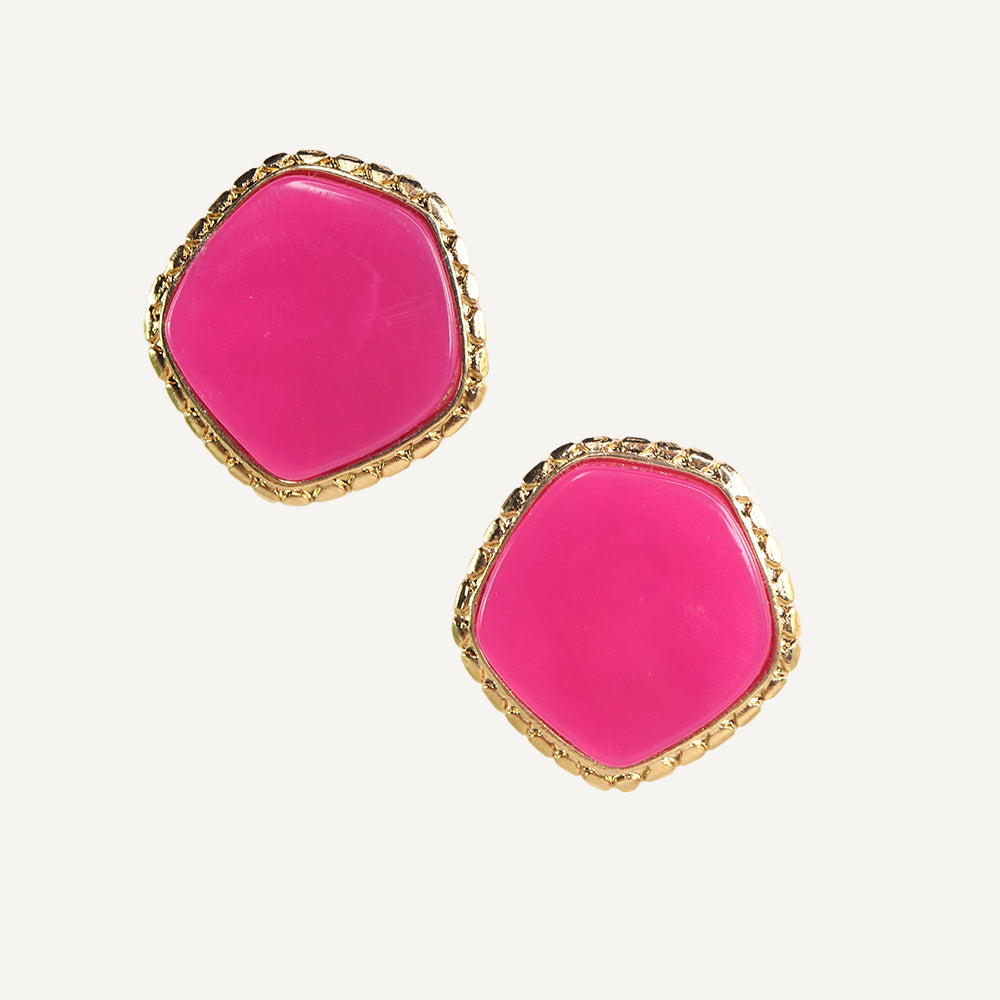 ÉMOLO PENTAS FUCHSIA COLORED EARRINGS