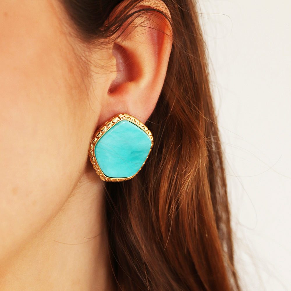 ÉMOLO PENTAS TURQUOISE COLORED EARRINGS