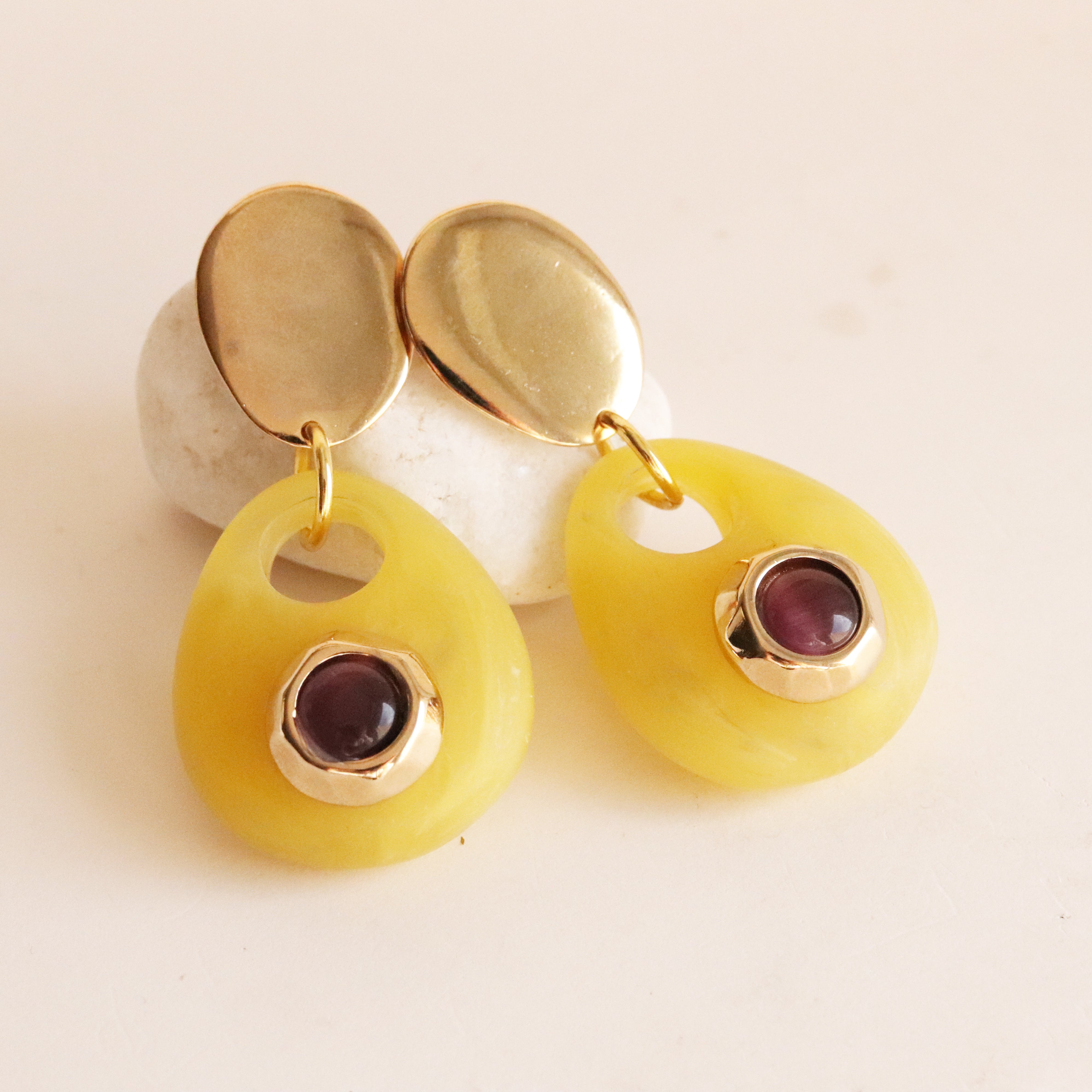 Pendientes SAIRA MARMOL II-collar largo-Émolo