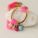 Fluorescent fuchsia elastic bracelet for women, made in Spain