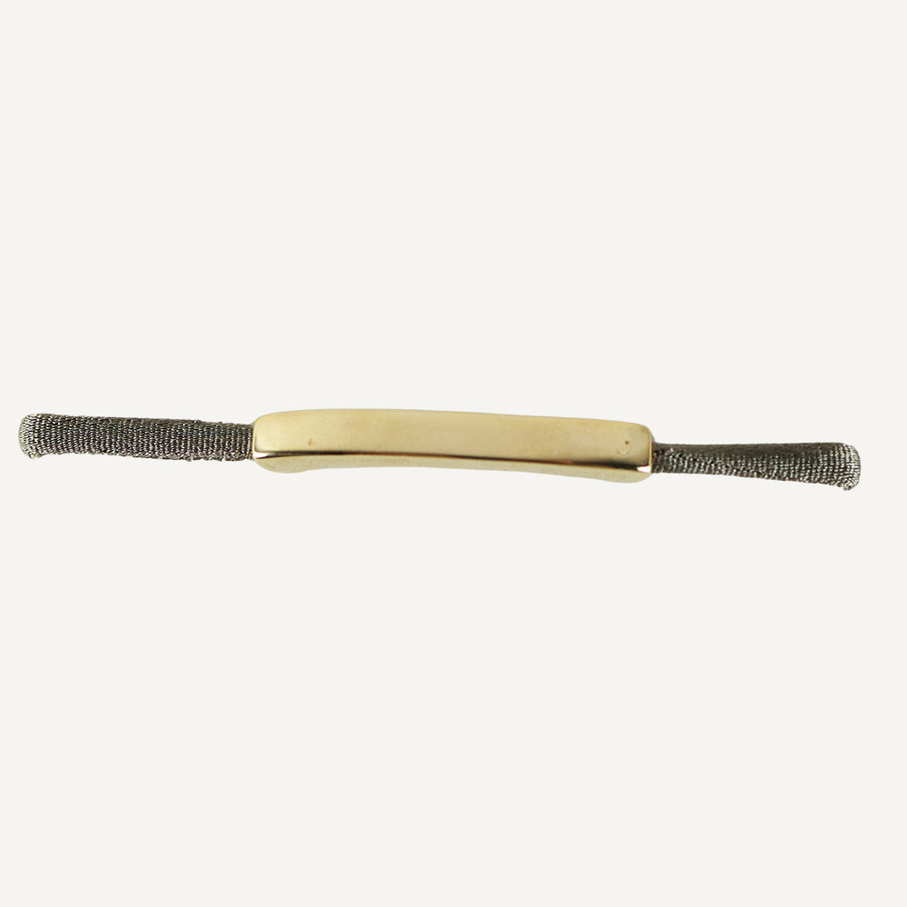 Adjustable bracelet with khaki-colored elastic silk for women