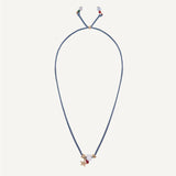 collar azul con perla