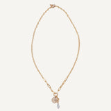 Collar largo ajustable cadena dorada con moneda para mujer 