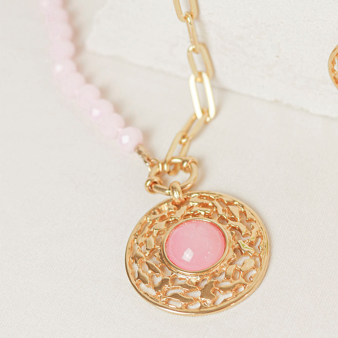 MURE crystal stone necklaces