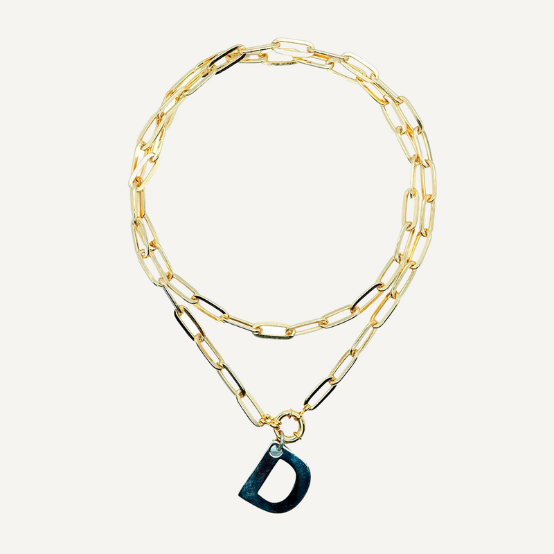 Collares largos elegantes Letter Largo