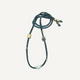Adjustable necklace for women with stretch silk in a grayish-blue color