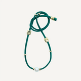 Collar ajustable para mujer con seda elástica miz color verde 