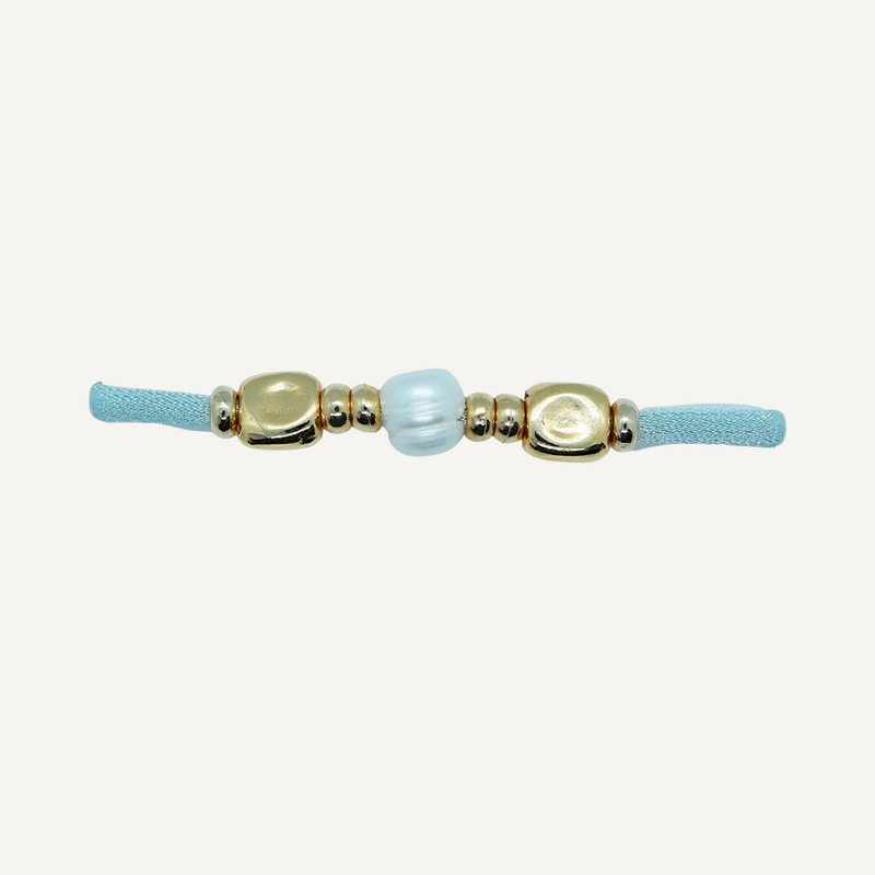 Pulsera elástica para mujer azul bebé 