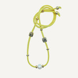 Collar ajustable para mujer con seda elástica miz color amarillo