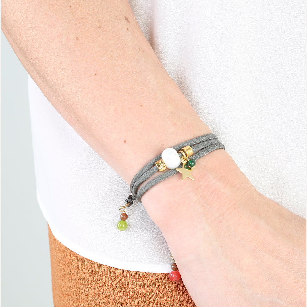 pulsera ajustable con perla