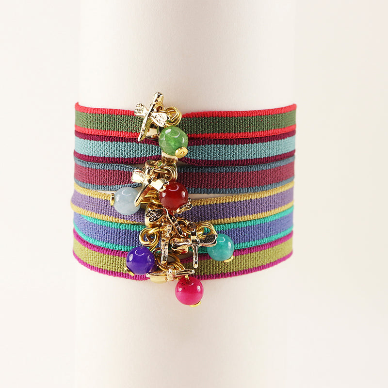 pulseras ajustables de colores