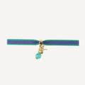 pulsera ajustable con perla azul