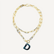 Collares largos elegantes Letter Largo-collar cadena largo-Émolo