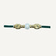 Bracelet with pearl and gold pieces for women