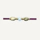 Elastic bracelet for women, aubergine color